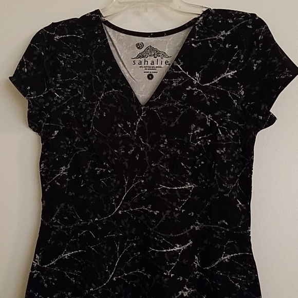 sahalie Dresses Sahalie Bella Coola Cap Sleeve Dress Black Nwot